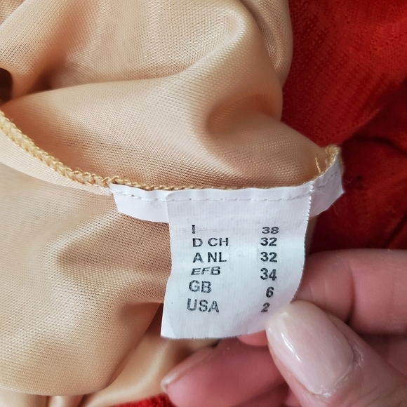 M by Missoni Red Zig Zag Bow knit Dress - Picture 9 of 10